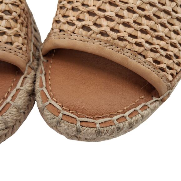 Lucky Brand Cabriah Wedge Size 6.5 Woven Wedge Espadrille Wedge 4 Inch Heel Shoe - Picture 2 of 10